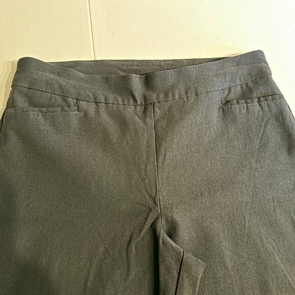 Chico's pants black pull on wide stretch waistband slit pockets  Sz 1.5P  US 10P - Picture 4 of 7